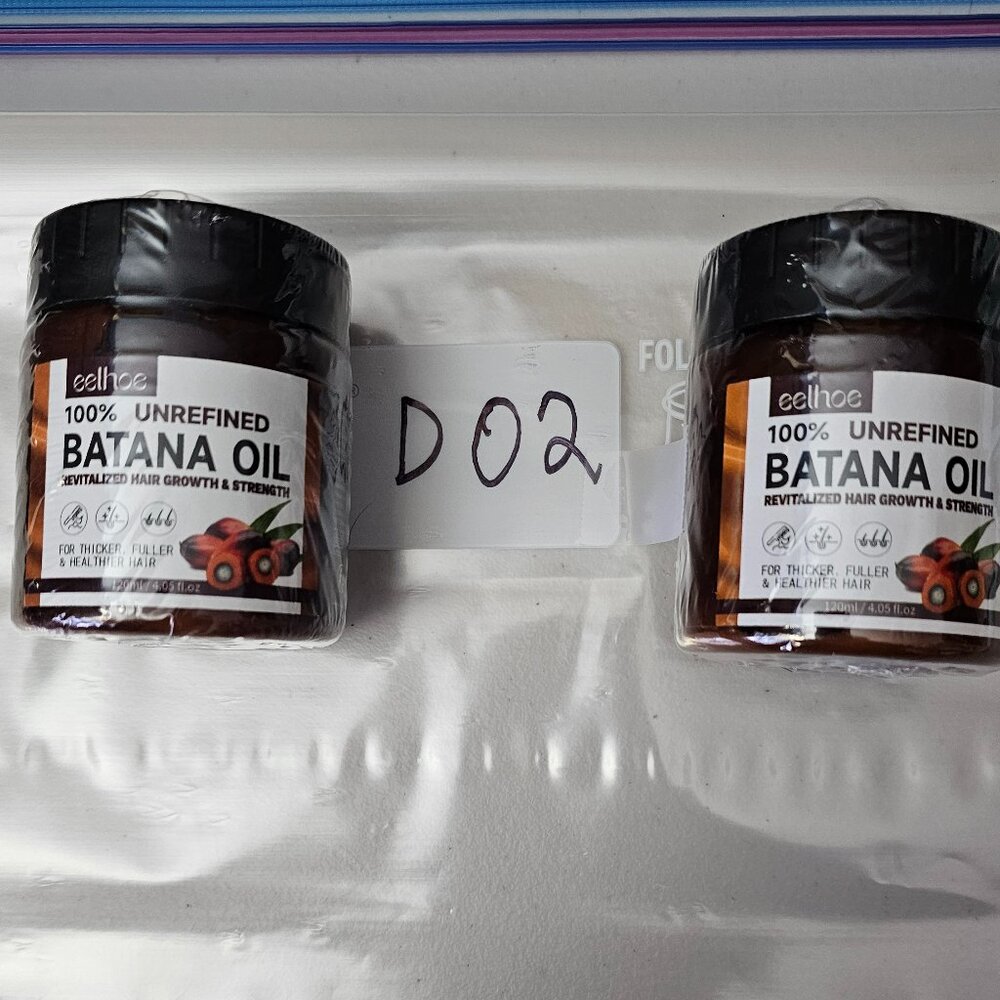 EELHOE 100% UNREFINED BATANA OIL (SET OF TWO 4.05 OZ JARS) #D-2